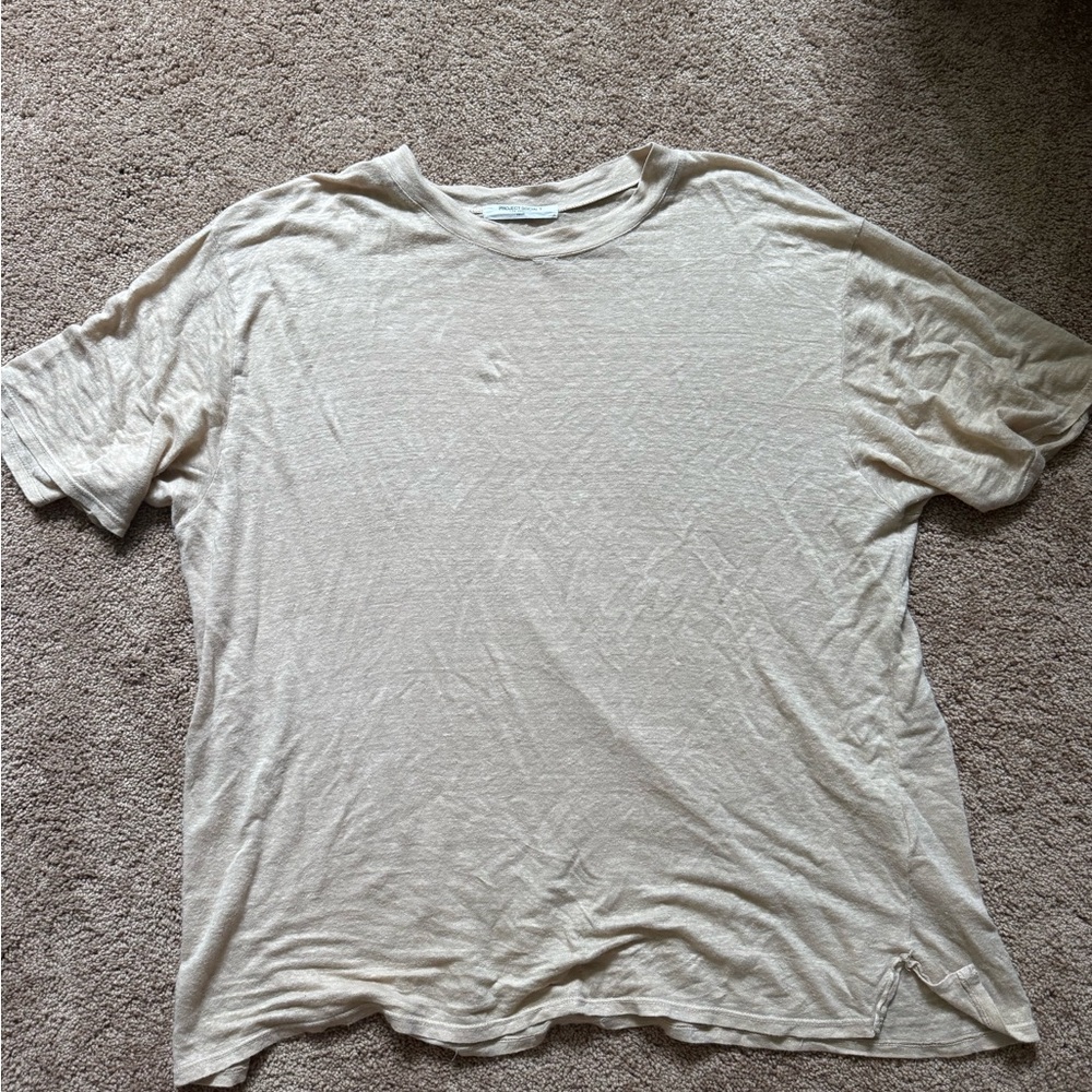 Project social t women’ tan oversized Shirt